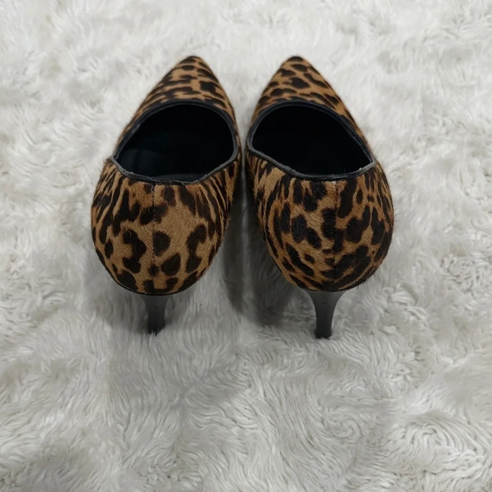 Aerosoles leopard print calf hair pumps pointed toe‎ stiletto heel Womans 6.5